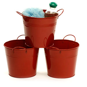 6.5" Tin Pot Red