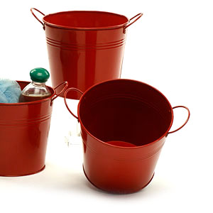 6.5" Tin Pot Red