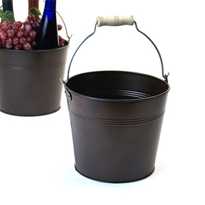 8.5" Pail Deep Chocolate Brown Finish