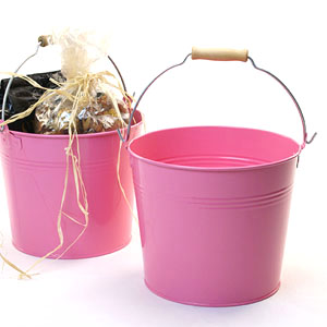 8.5" Pail Pink - Distressed