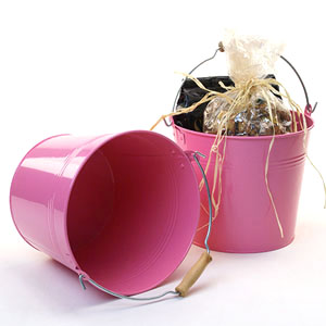 8.5" Pail Pink - Distressed