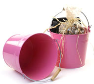 8.5" Pail Pink - Distressed