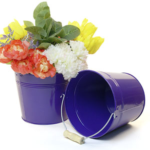 8.5" Pail Purple-Distressed