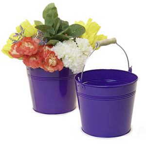 8.5" Pail Purple-Distressed