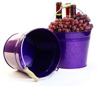 8.5" Metal Pail Translucent  Purple