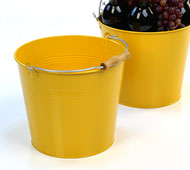 10"  Pail Goldenrod with Wood Handle