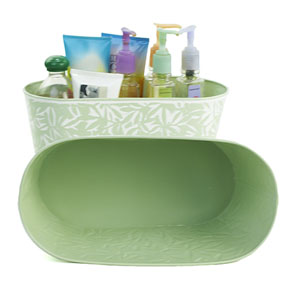 12" Tin Oval Tub Sage Green