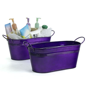 12" Oval Tin Translucent PurpleTub