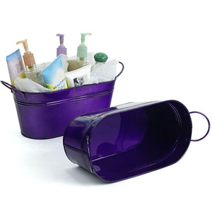 12" Oval Tin Translucent PurpleTub