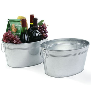 12" Galvanized  Oval Deep Tub