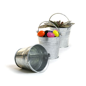 2.5" mini Galvanized Pail