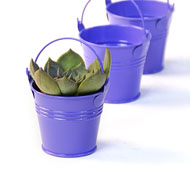 2.5" Mini Tin Favor Pail Purple