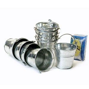 3 7/8" Mini Galvanized Pail