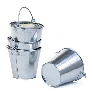 3 7/8" Mini Galvanized Pail no ridges