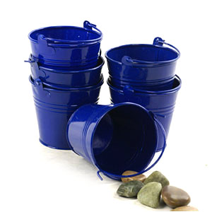 3 7/8" Mini Round  Pail Royal Blue