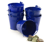 3 7/8" Mini Round  Pail Royal Blue