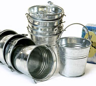 3 7/8" Mini Galvanized Pail