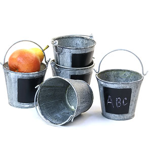 3 7/8" Mini Pail Vintage with chalkboard