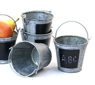 3 7/8" Mini Pail Vintage with chalkboard