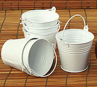 3 7/8" Mini Pail White