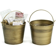 5" mini pail antique brass