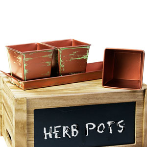 Verdigris/Copper Herb Container