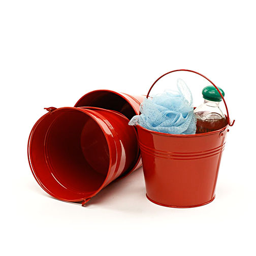 Small Metal Bucket (Red)