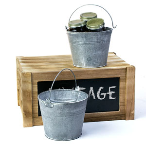 6" Tin PAIL Vintage Finish