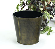 7.5" Tin Pot Cover Brushed Brass (for 6" Pot)