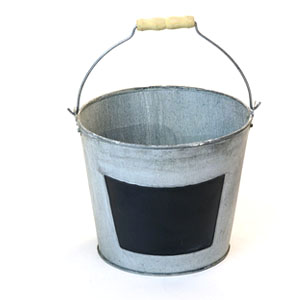 7" Galvanized Pail Vintage Finish