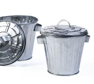 4" Galvanized Mini Trash Can