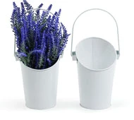 Metal Wall Pail White