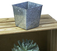 5"Sq Pot Galvanized