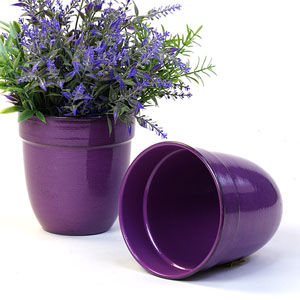 5" Solid Iron Metal Pot purple