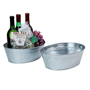 12" Galvanized  Oval  Tub No Handle