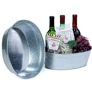 12" Galvanized  Oval  Tub No Handle