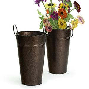 French Bucket Brown Powder Coated Finish