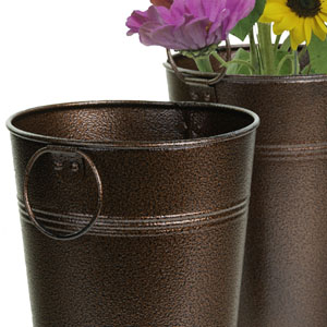 French Bucket Brown Powder Coated Finish