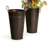 French Bucket Brown Powder Coated Finish