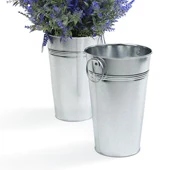 French Bucket Galvanized Ring Handles