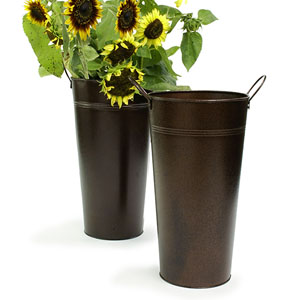 French Bucket Powder Coated Brown