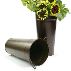 French Bucket Powder Coated Brown