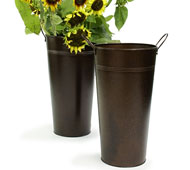 French Bucket Powder Coated Brown