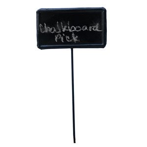 Tin Chalkboard Pick Painted Black 9"