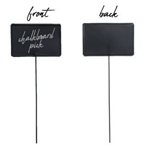 Tin Chalkboard Pick Painted Black 12"