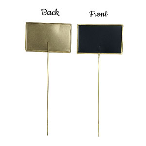 Tin Chalkboard Pick Gold Plated Finish 12"