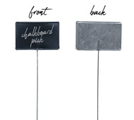 Tin Chalkboard Pick Galvanized Finished 12"