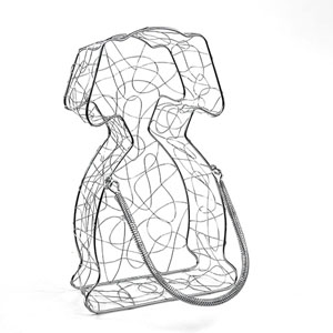 Chrome Wire Dog Shape with