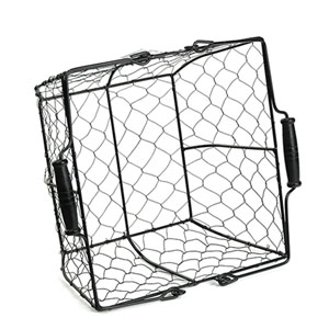 10" Square Wire Basket Black