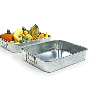 15x12x3 Rectangle Galvanized Tray